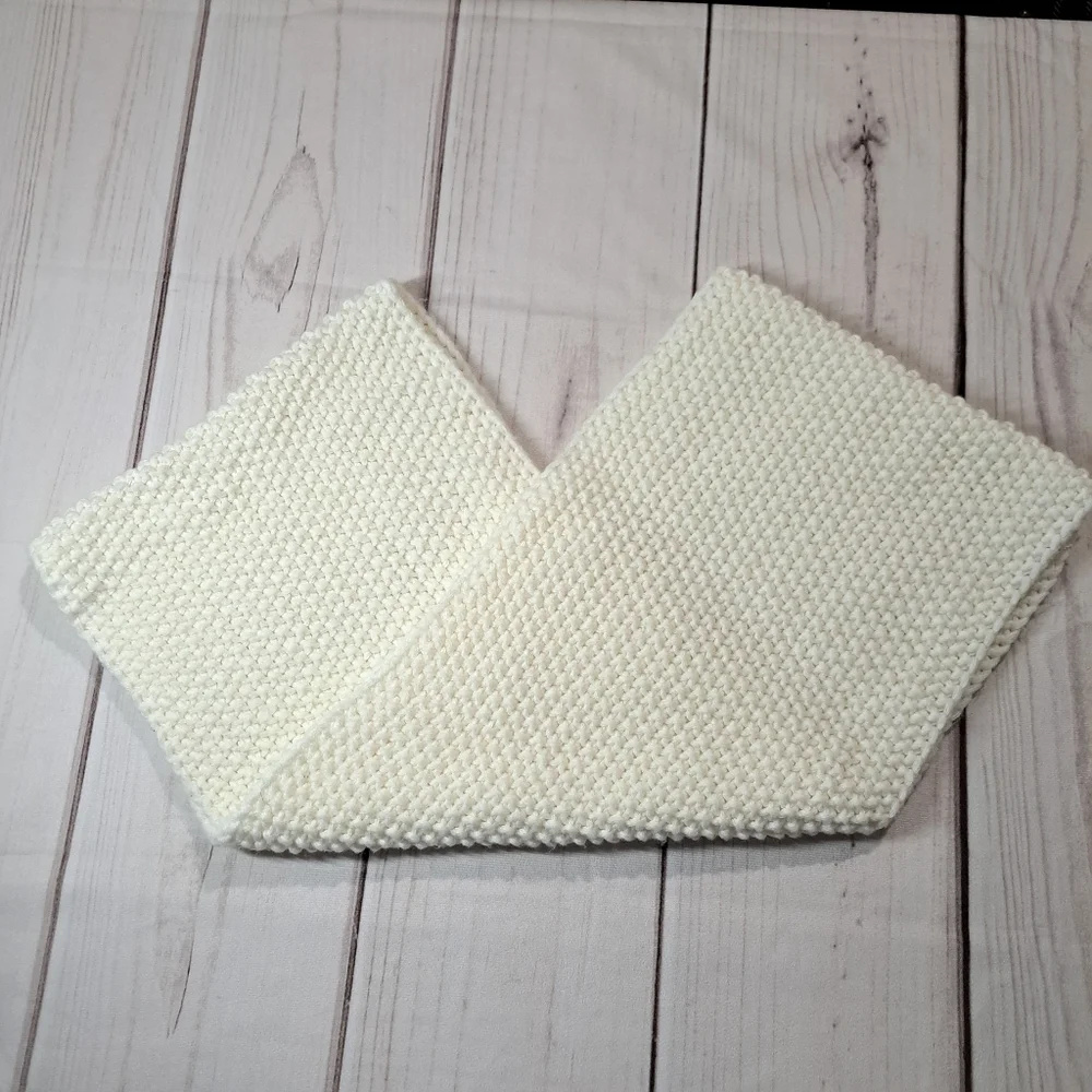 Soft Knit Cream Color Infinity Scarf